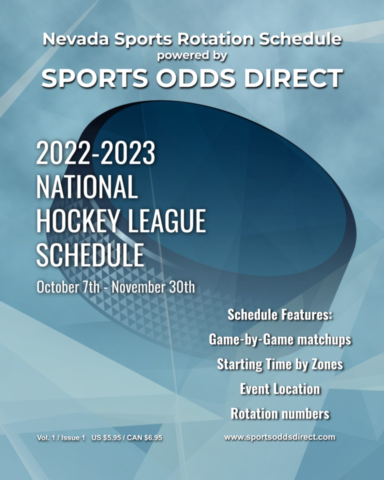 2022-2023 National Hockey League Schedule